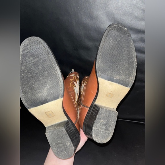 Nwt Justin Brown Western Cowboy Boots - Picture 4 of 6